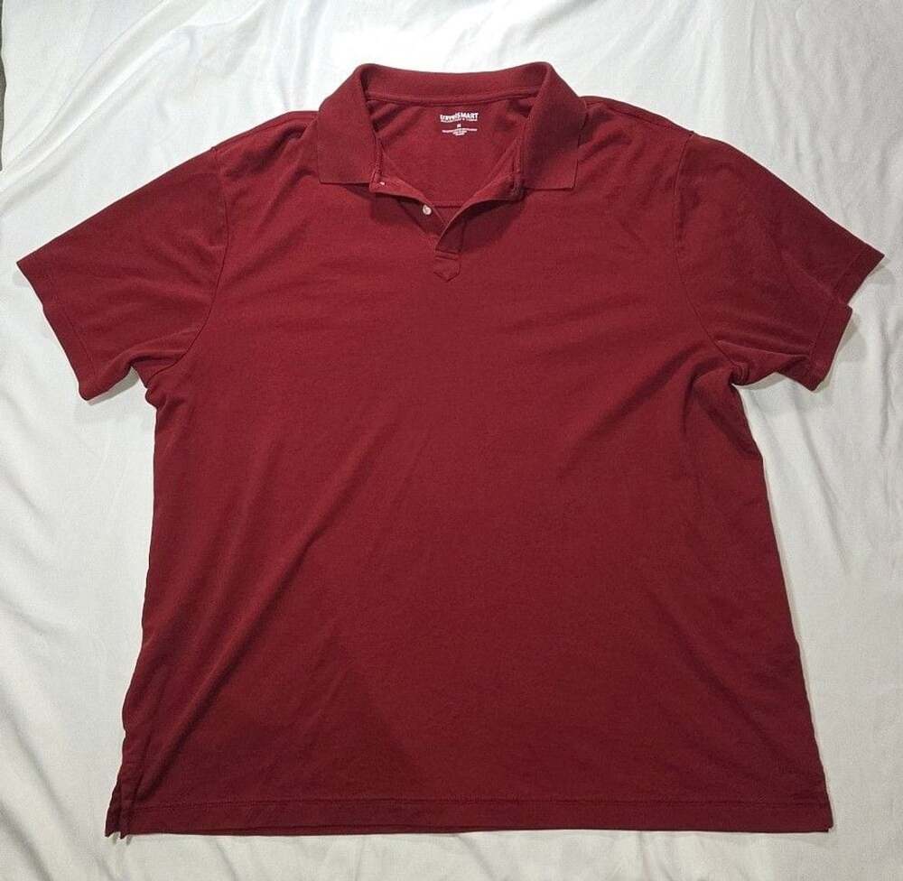 Roundtree & Yorke TravelSmart Polo Shirt Size XL Burgundy Supima Cotton